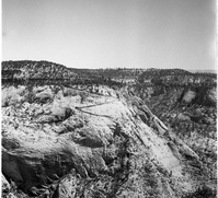 Cable Mountain and switchbacks on the East Rim Trail.