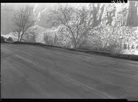 Sunken guard wall below tunnel.