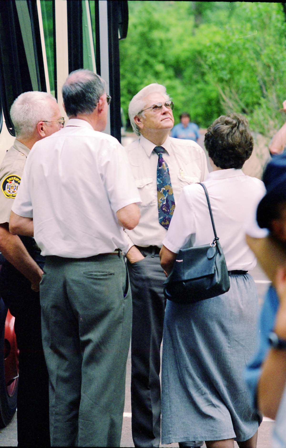 Color Photos of the official launch of the Zion shuttle system- same day as the new visitor center opening.