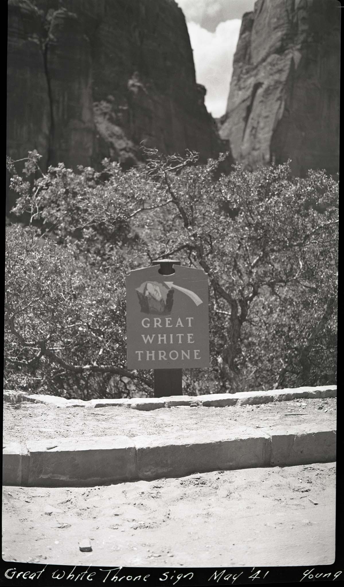 Sign pointing out the Great White Throne.