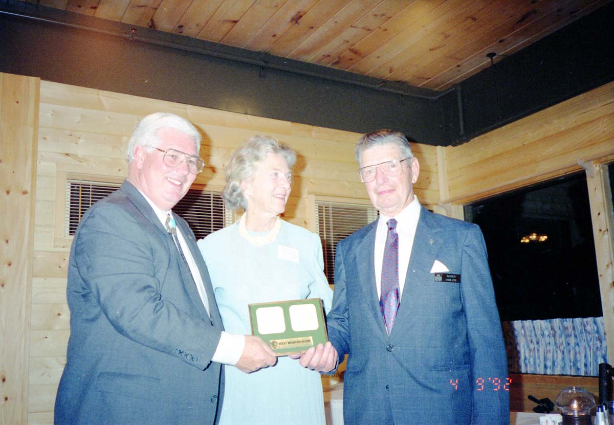 Color Photos of awards ceremony.