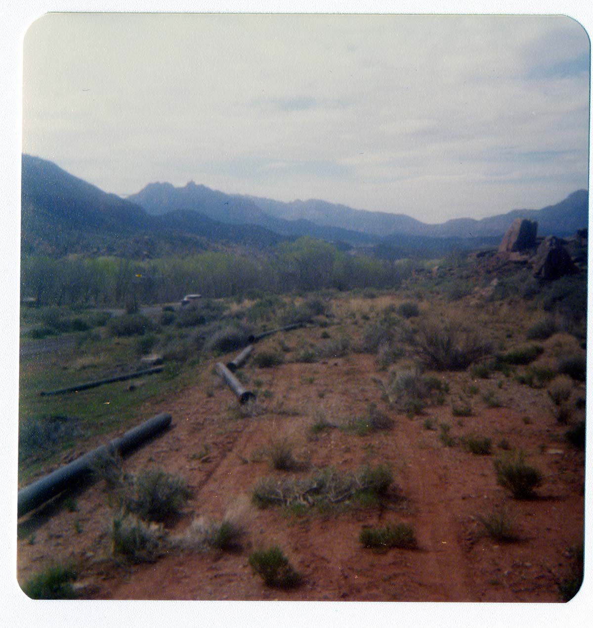 The Springdale water pipeline during construction.