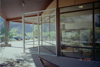 The class walls of the museum during the construction of headquarters addition.