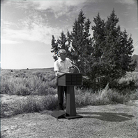 BW Photos of the groundbreaking ceremony for the Kolob Canyons Visitor Center.