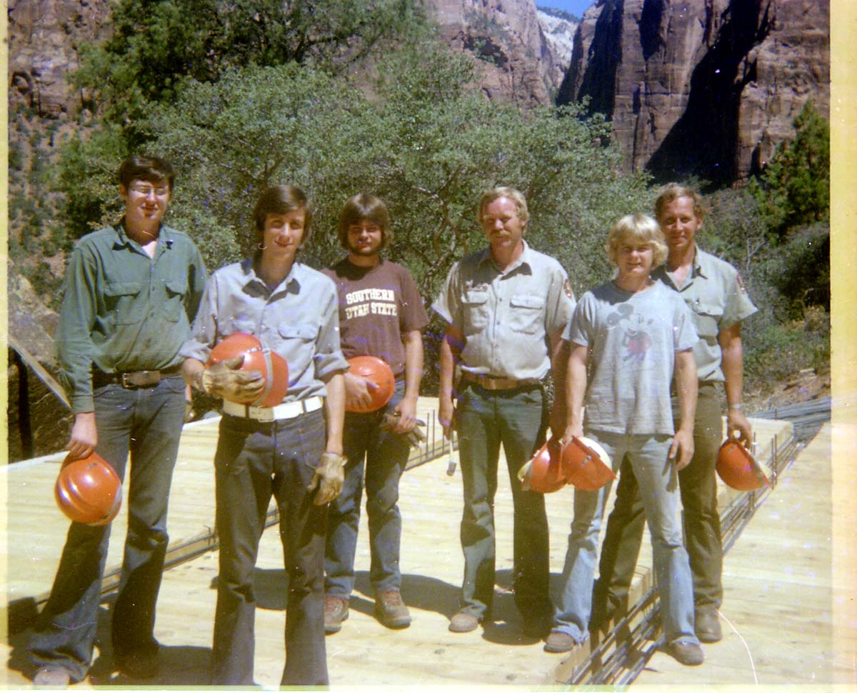 Group shot of the workers who helped during the construction of the Wiley Spring water vault.