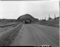 Wind-blown sands blocking Kolob Terrace road near the Tabernacle Dome.