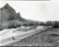 Construction of parking area adjacent to Mission 66 Visitor Center and Museum from north end.