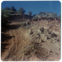 Rocky, dirt road in need of repair in Kolob Canyon.