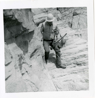 Workers during the Lady Mountain sign emplacement.