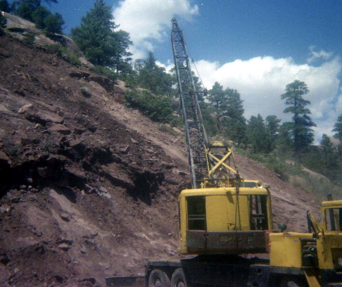 Color Photos of rock slides in Kolob Canyon.