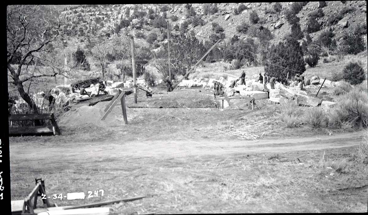 Laying foundation for warehouse, Oak Creek utility yard.