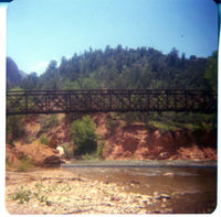 The completed Birch Creek footbridge following its arrival and replacement.
