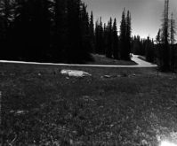 The completed paved road leading to campground. Record of project completion.