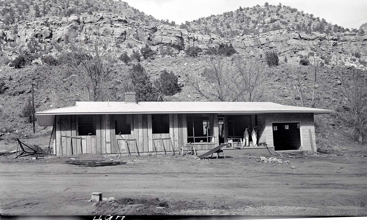 Construction, residence Building 8, near completion, Oak Creek.