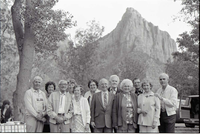 BW Photos of the Crocker/ Nicholson retirement barbeque. Watchman Peak in background.