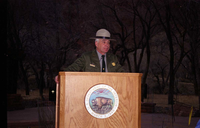 Color Photos of the ceremony surrounding the Olympic Torch passing through Zion.