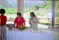 Color Photos of the opening celebration for the new visitor center - Same day as the official shuttle launch.