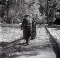 Men leveling road near the Temple of Sinawava.