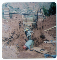 Workers during the construction of the Springdale water pipeline.