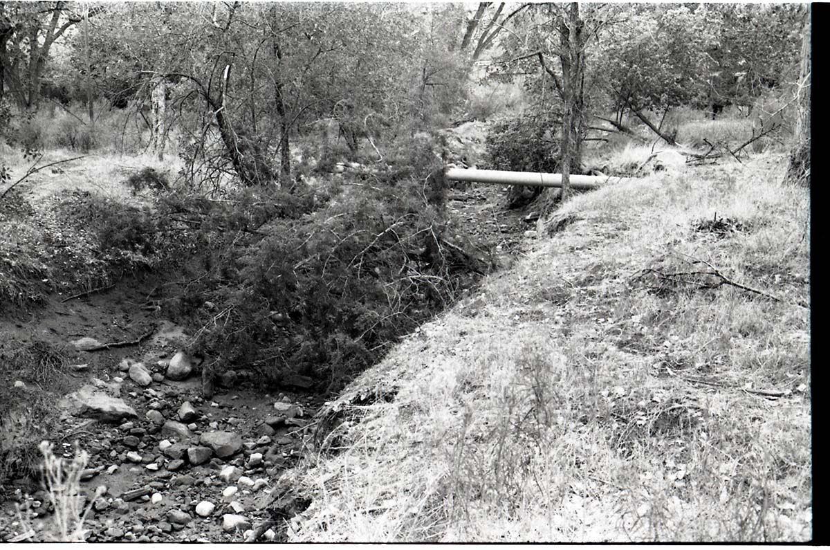 BW Photos of the damage from the Oak Creek flash flood of 1989.