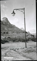 New electroliers (streetlamps), South Campground.