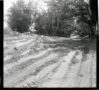 Road being cleared and prepared for construction along the scenic canyon drive near the Grotto.