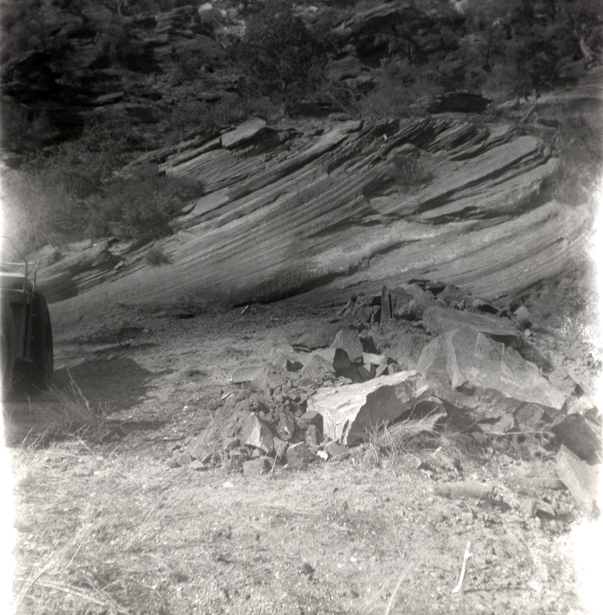 East side road repair and turn out construction.