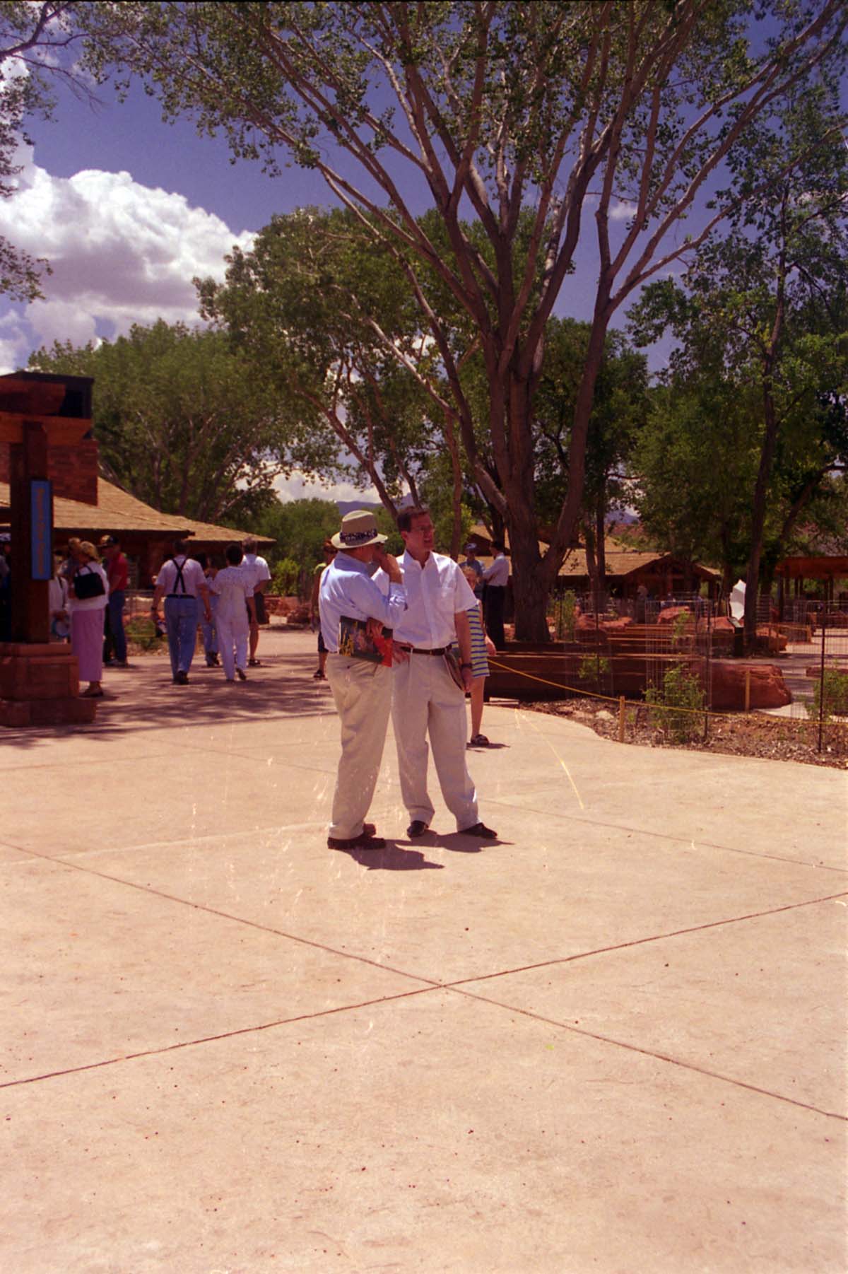Color Photos of the official launch of the Zion shuttle system- same day as the new visitor center opening.