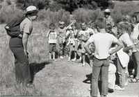 BW Photos of Junior Ranger Activities in Zion.