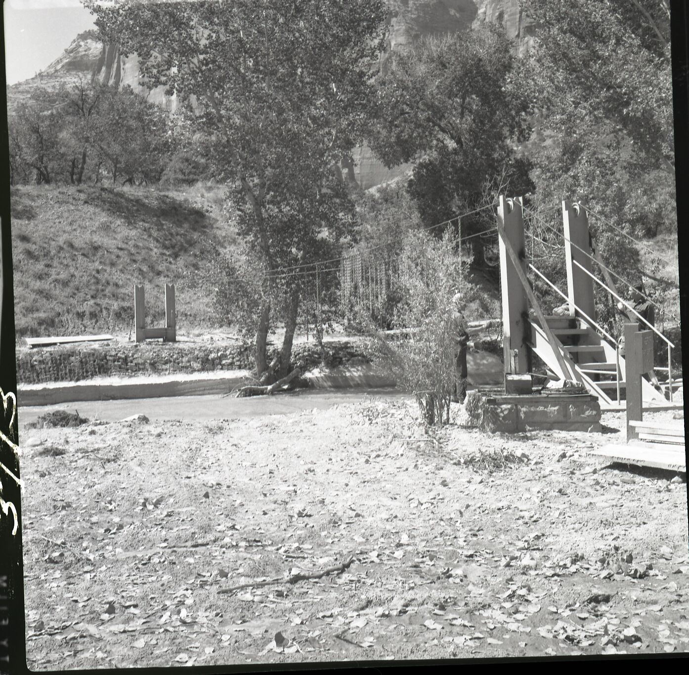 Rebuilding the bridge over Virgin River at Birch Creek.