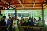 Color Photos of the official launch of the Zion shuttle system- same day as the new visitor center opening.