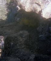 Color Photos of rock slides in Kolob Canyon.