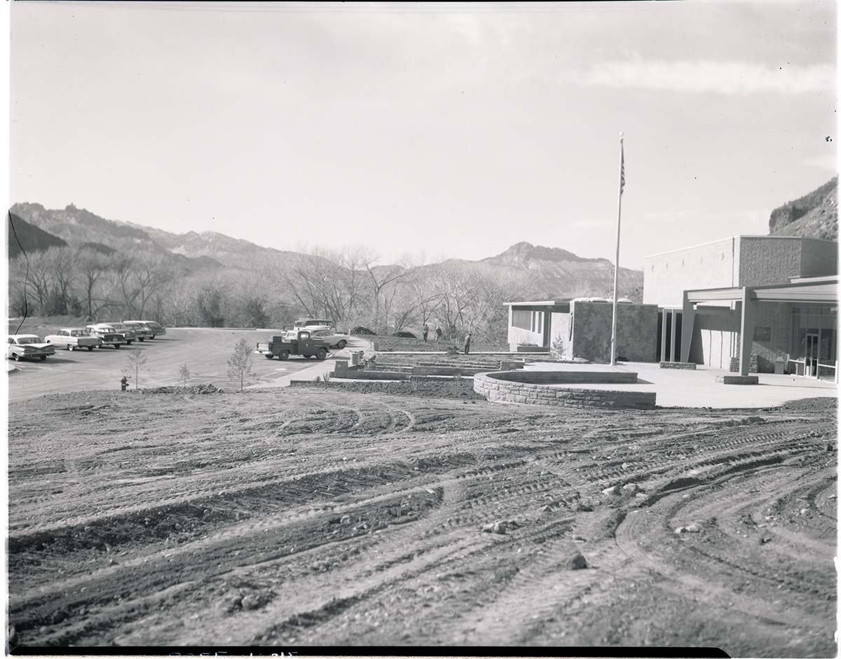 Grounds improvement landscaping at Mission 66 Visitor Center and Museum.