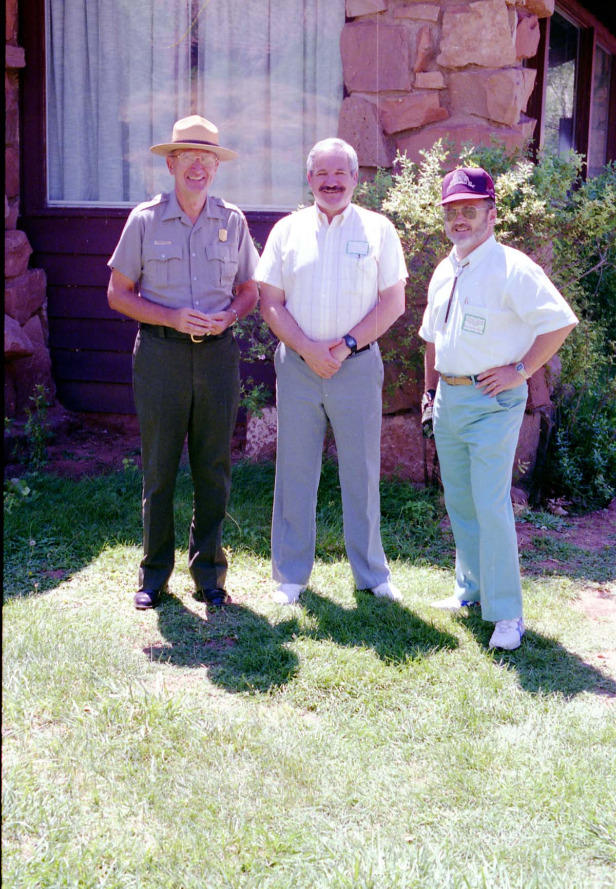 Color Photos of the parks 72nd anniversary celebrations- cake cutting, barbecue, speakers.