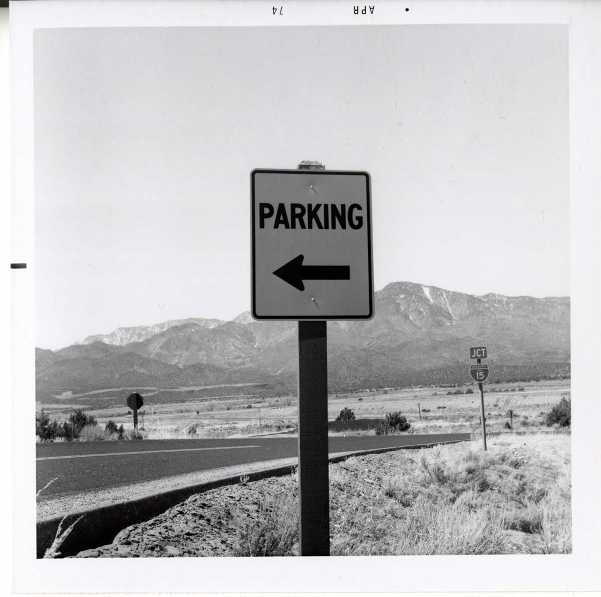 Parking' sign near Kolob Canyon.
