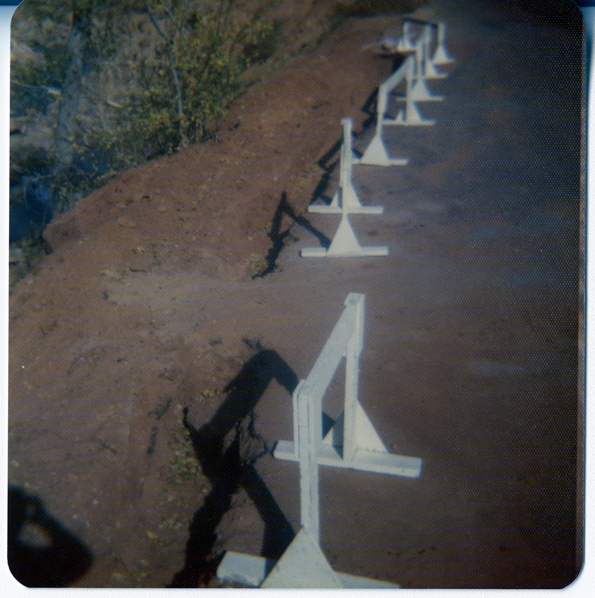 Construction lane barriers along an area of roadwork in Zion.