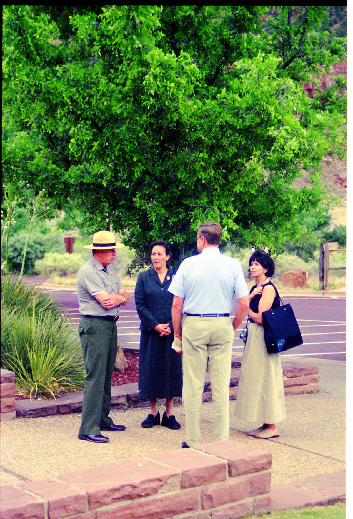 Color Photos of the opening celebration for the new visitor center - Same day as the official shuttle launch.