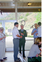 Color Photos of the opening celebration for the new visitor center - Same day as the official shuttle launch.