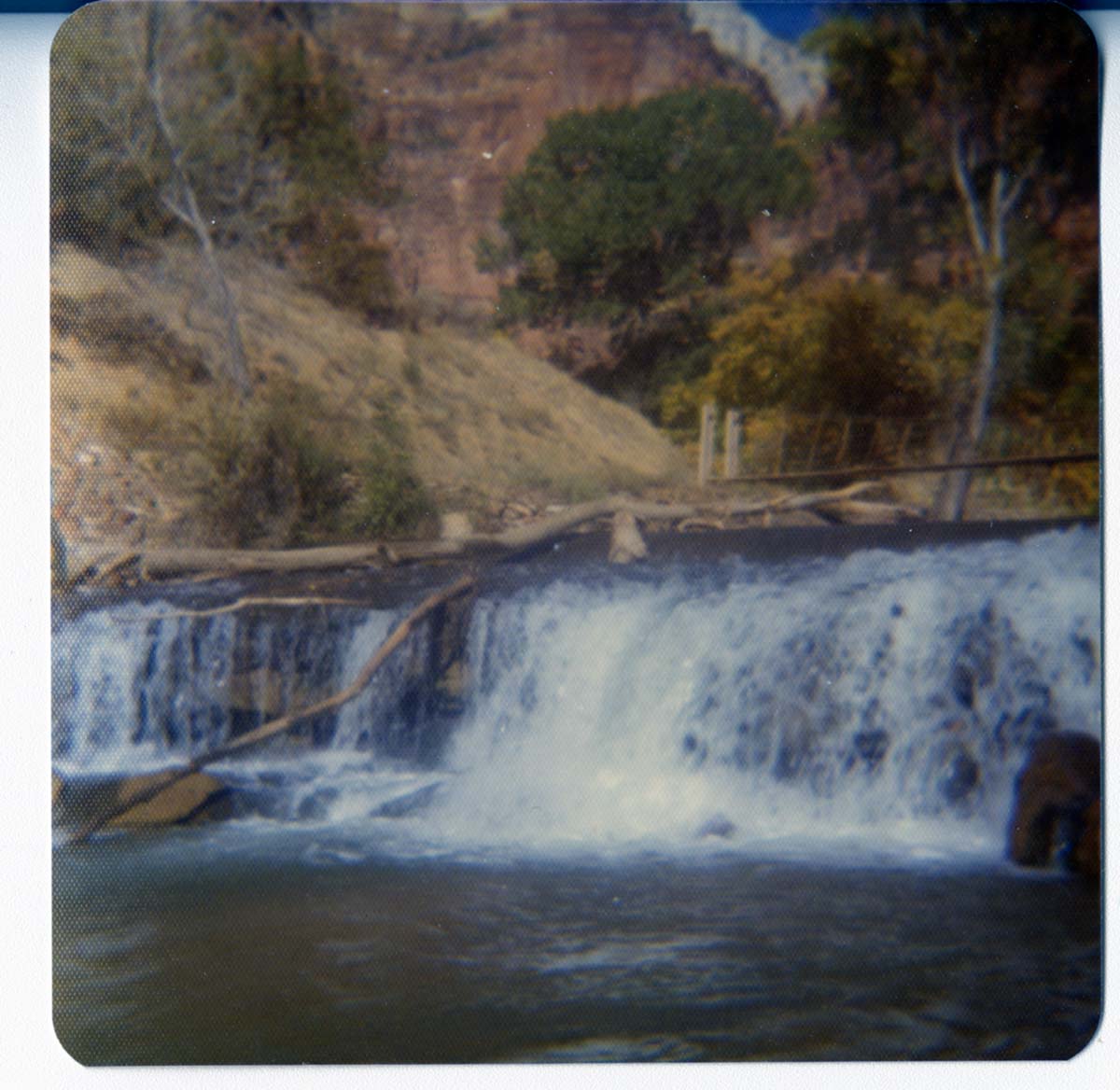 The Birch Creek Dam with suspension footbridge.