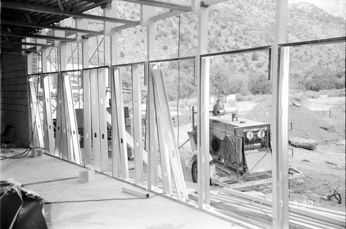 New addition to headquarters during construction.