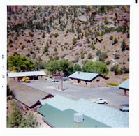 Maintenance compound from hillside above.