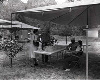 BW Photos of visitors, presenters, and activities at the folk life festival.