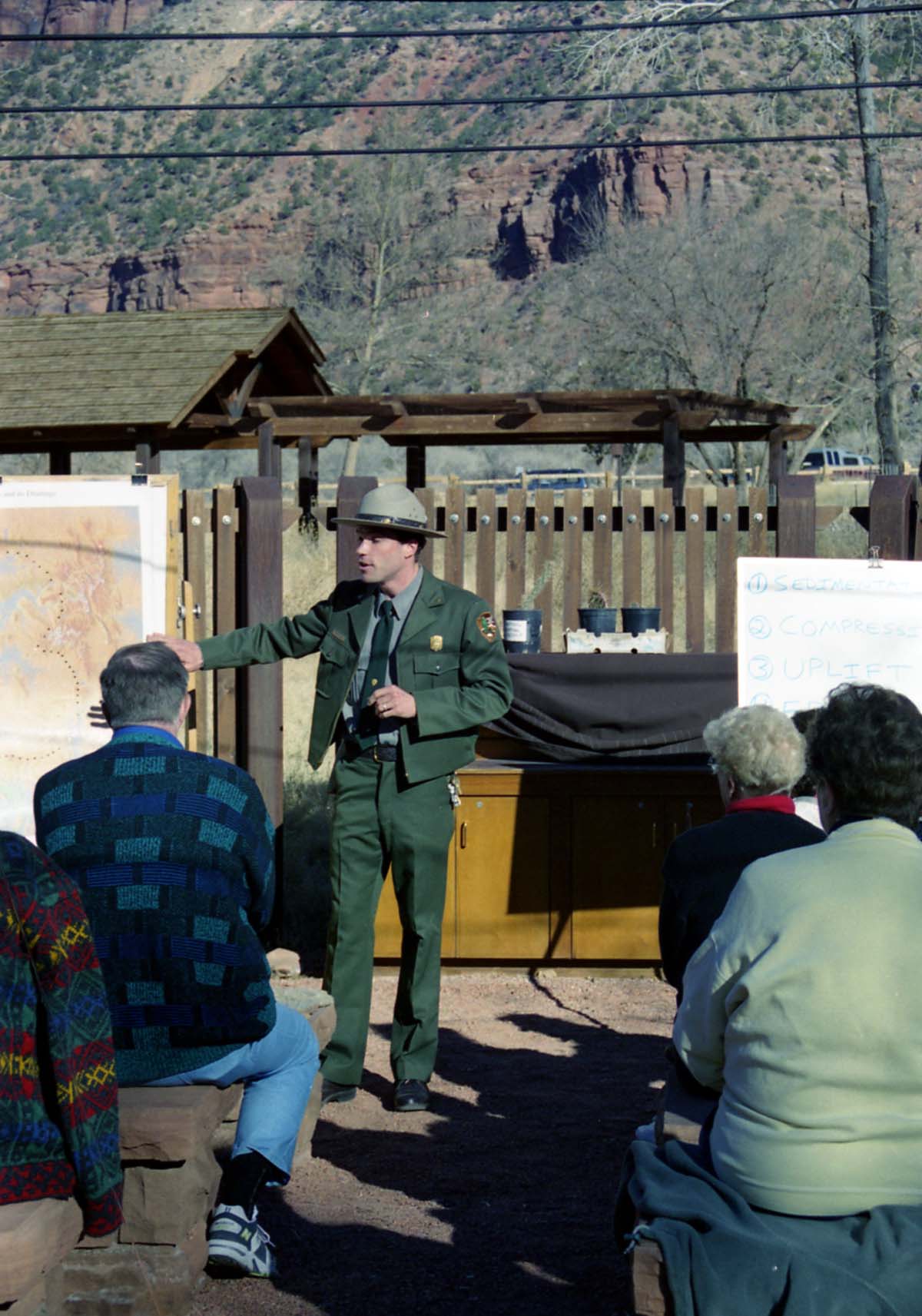 Color Photos of the ceremony surrounding the Olympic Torch passing through Zion.