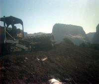 Color Photos of rock slides in Kolob Canyon.