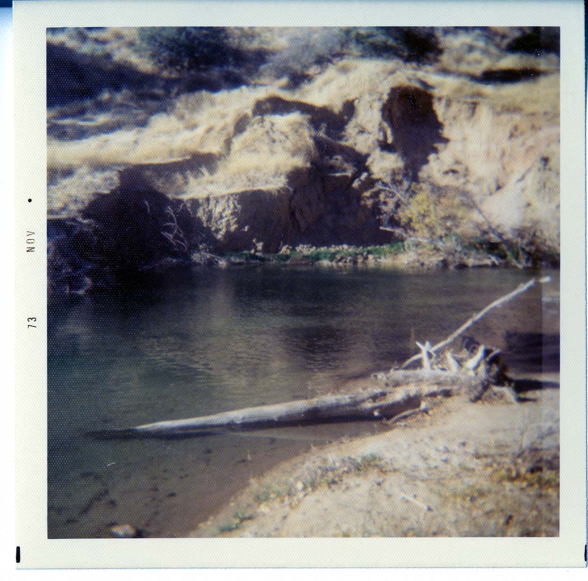 Pond of contaminated water or waste.