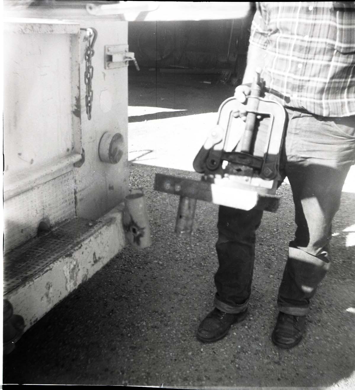 BW Photos of park trailers.