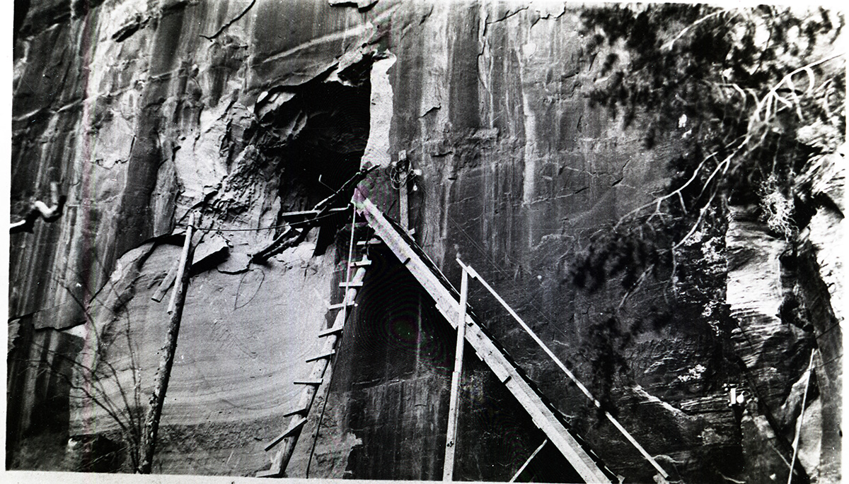 Tunnel under construction.