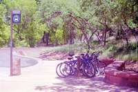 Color Photos of the official launch of the Zion shuttle system- same day as the new visitor center opening.
