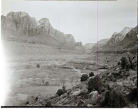 Watchman Campground completed from across Virgin River, below South Campground.