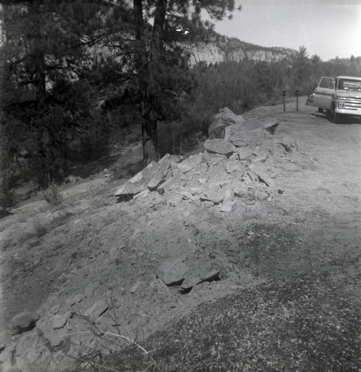 East side road repair and turn out construction.